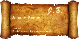 Jasper Bence névjegykártya